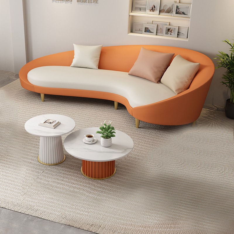 Centro comercial sala de descanso sofá tienda de ropa tecnología de cuero invitados negociación salón de belleza sofá gato raspar la piel sofá mesa de té