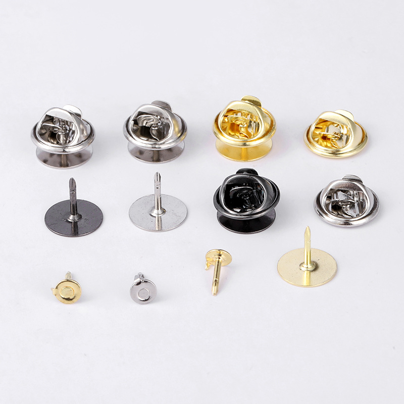 Butterfly Clasp Flat Head Pin Brooch Spare Clasp Badge Back Clasp Universal Small Badge Safety Pin DIY Jewelry Accessories