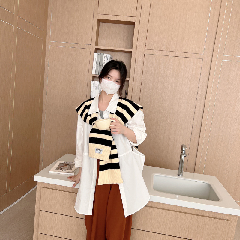 Rayas de arroz negro borde beige