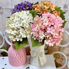 新しいイギリス式のシングル5弁のアジサイの家庭の食卓の装飾の花の結婚式の花の壁の配材の手作りの造花
