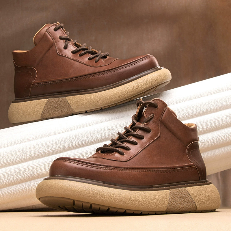 Новые ботинки Martin мужские кожаные ботинки модные британские ретро высокие кожаные ботинки