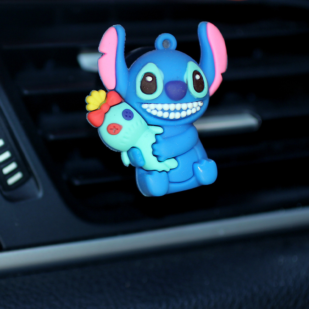 Dibujos animados Stitch Stitch Perfume de coche Decoración de coche Regalo para niños Perfume de coche Salida de aire Aromaterapia