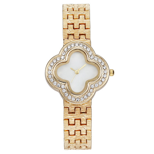 Foreign trade cross-border hot sale fashion four-leaf clover diamond ladies watch women's watch mother-of-pearl dial quartz watch wholesale