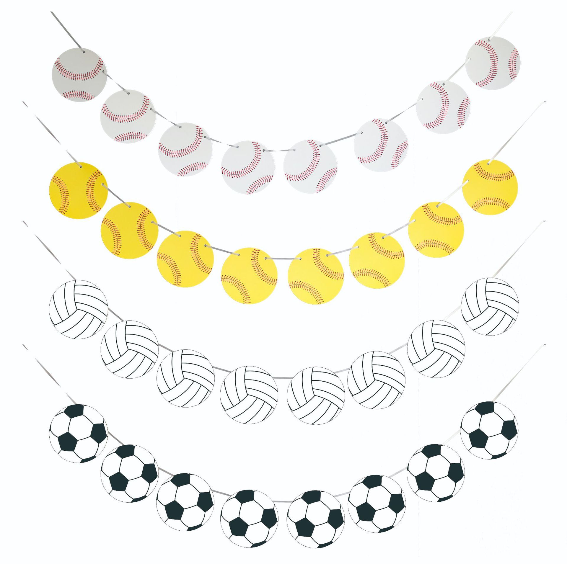 Cross-border sports party football volleyball softball baseball flag spiral ornaments spiral ornaments venue layout