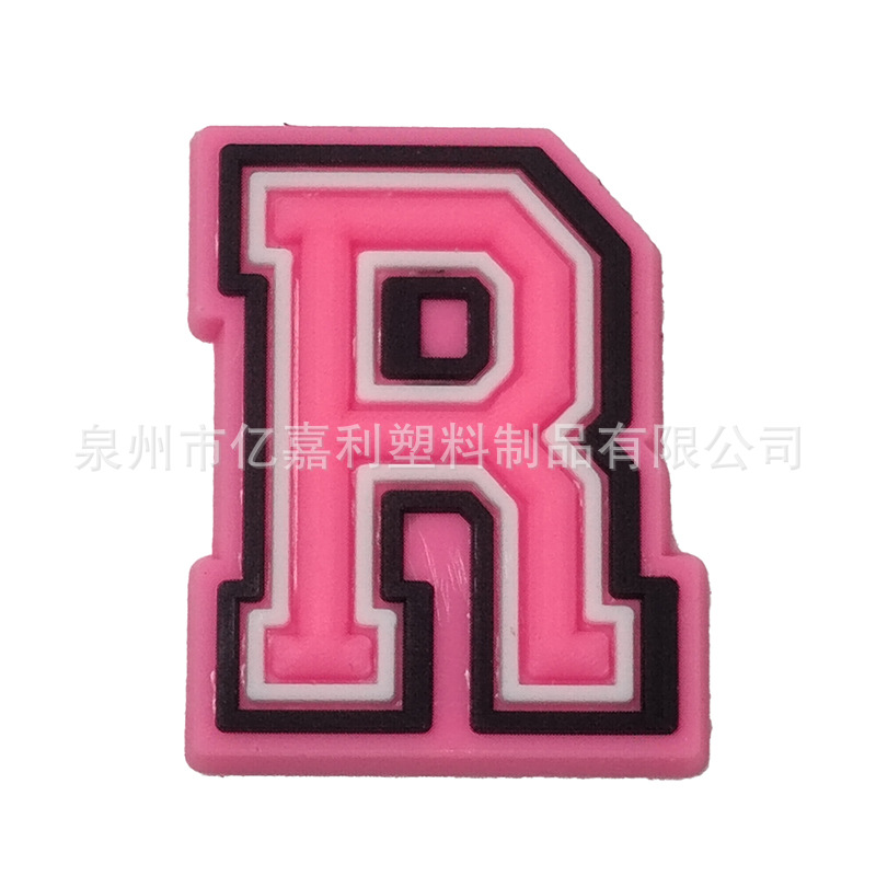 Rosa carta serie agujero zapatos Accesorios agujero zapatos DIY zapatos desmontables flor zapato hebilla al por mayor