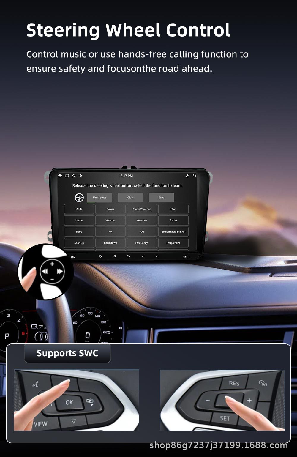 Suitable for Volkswagen Tiguan Polo 6R Touch Model 9inch Android Carplay Car Navigation Central Control All-In-One Machine