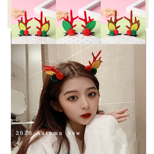 Amazon Christmas headwear wholesale Christmas antler hairpins antler headband hair accessories children's antler hairband hairpins