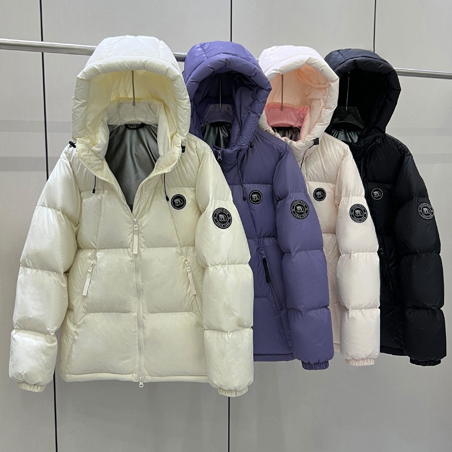White Short Thickened down Jacket for Women 2025 New Casual Loose Hooded Petite Puffer Coat Couple Jacket