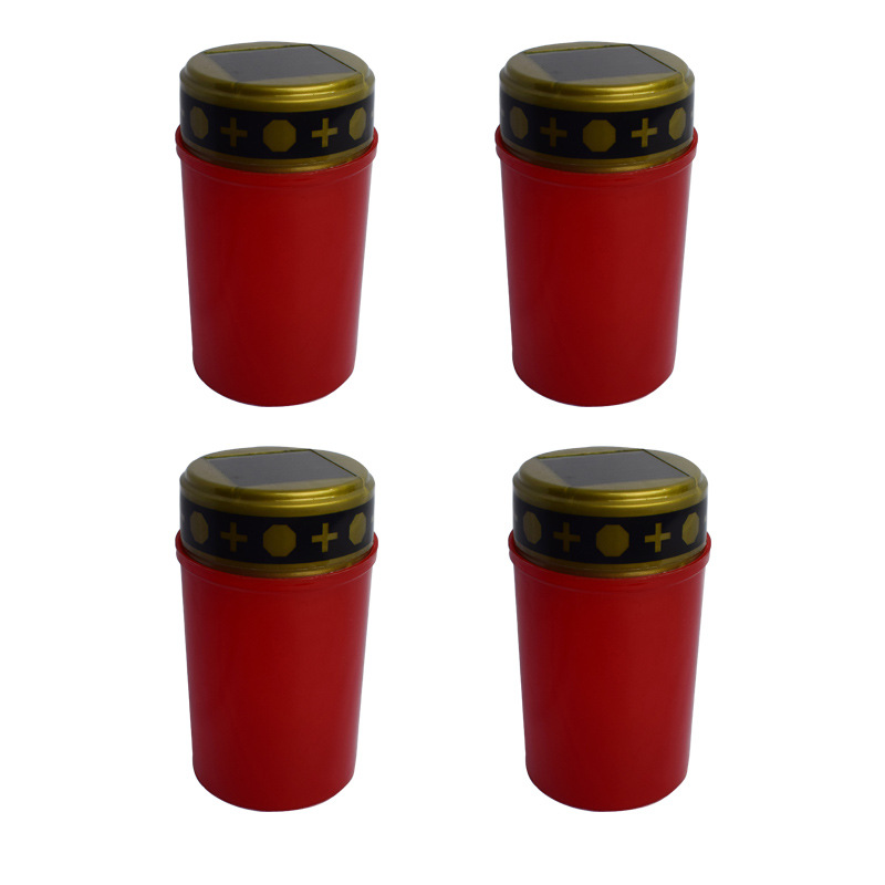 LED luz que acampa al aire libre impermeable solar luz de la vela cementerio dolor Memorial luz Amazon caliente DIY