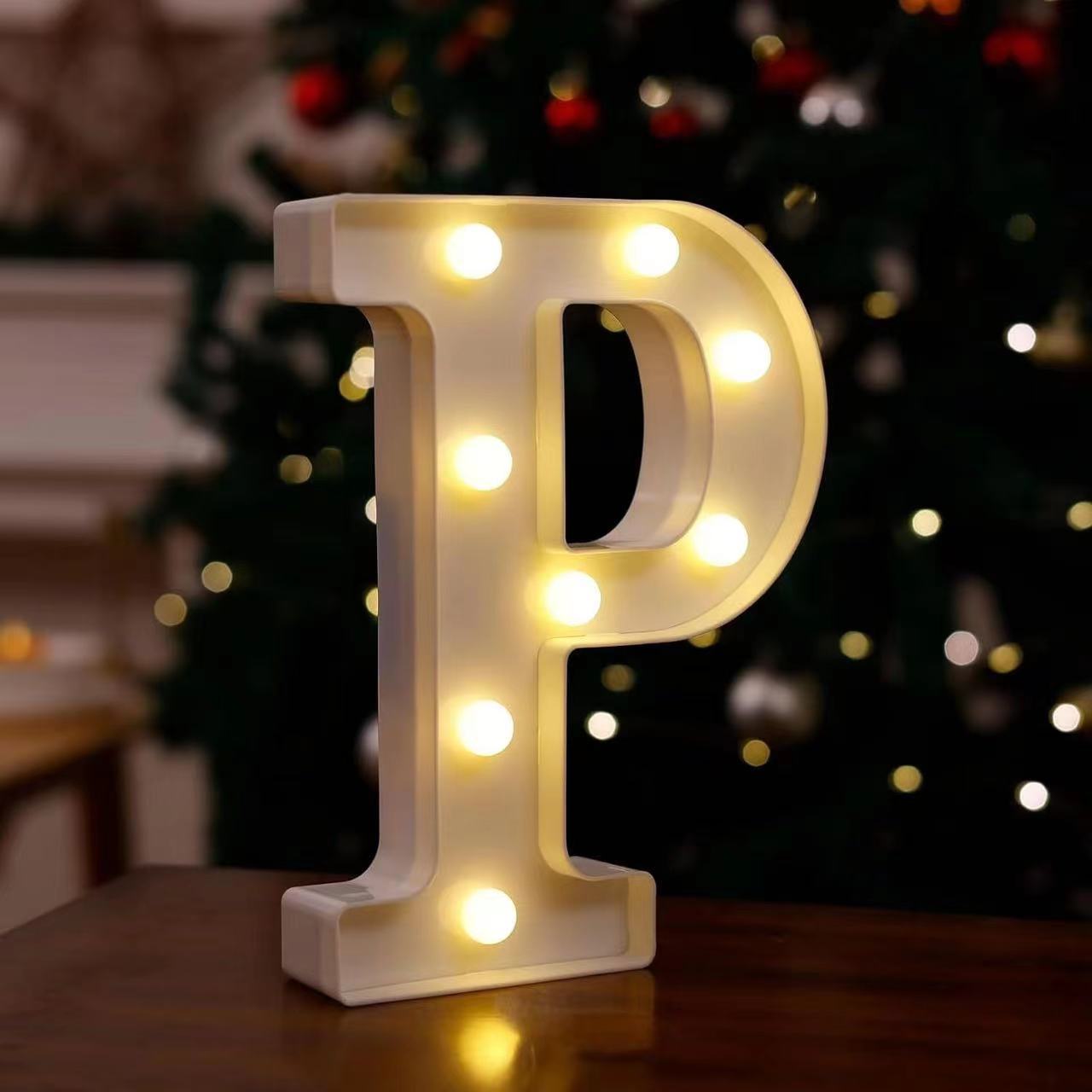 Lámpara LED de Letras y Números de PVC Decorativa para Fiestas y Bodas image 20