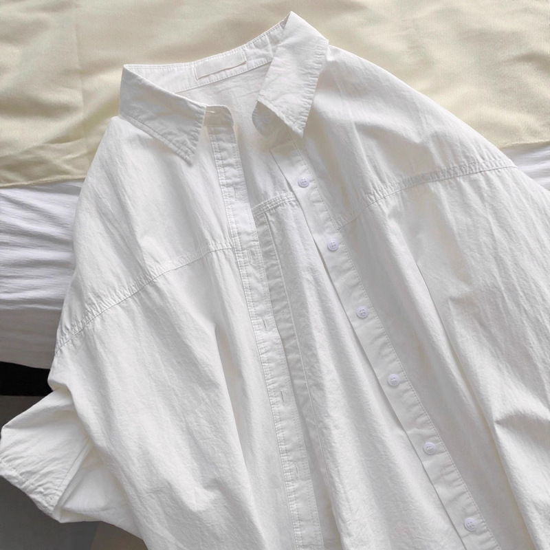 Light Luxury White Cotton Shirt Women's Long-Sleeved 2025 New Style Chic Loose Super Nice Top Shirt Jacket