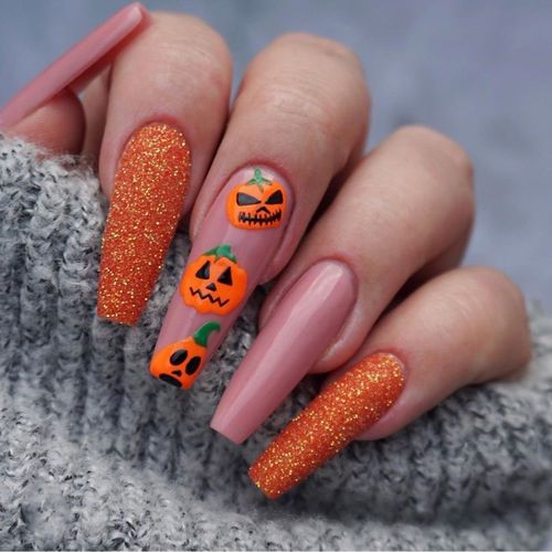 Halloween Collection Long Wear Nail Set Press-on Nails False Nails Nail Stickers Nail Tabs