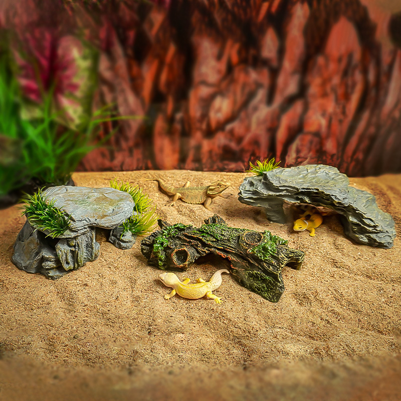 Plataforma de tumbado para tortugas, escalera de escalada, piedra de tumbado, zona de descanso, paisajismo para peceras, escondite, cueva para reptiles, decoración