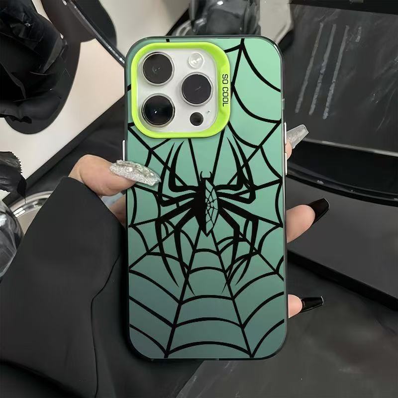 Color Silver Shell-Green-Black Web Spider WK
