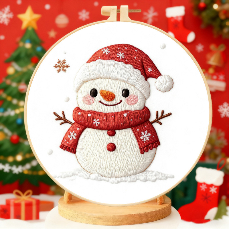 Mona Lisa bordado real bordado cruzado Navidad nueva simulación decoración de vacaciones europeas bordado a mano