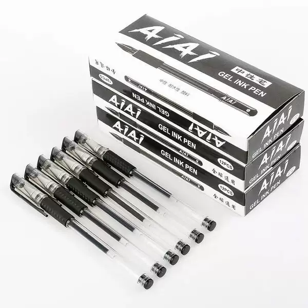 European Standard Gel Pen 0.5mm Bullet Needle Pen Ballpoint Pen Carbon Water-Based Pen Signature Pen Office Exam Pen