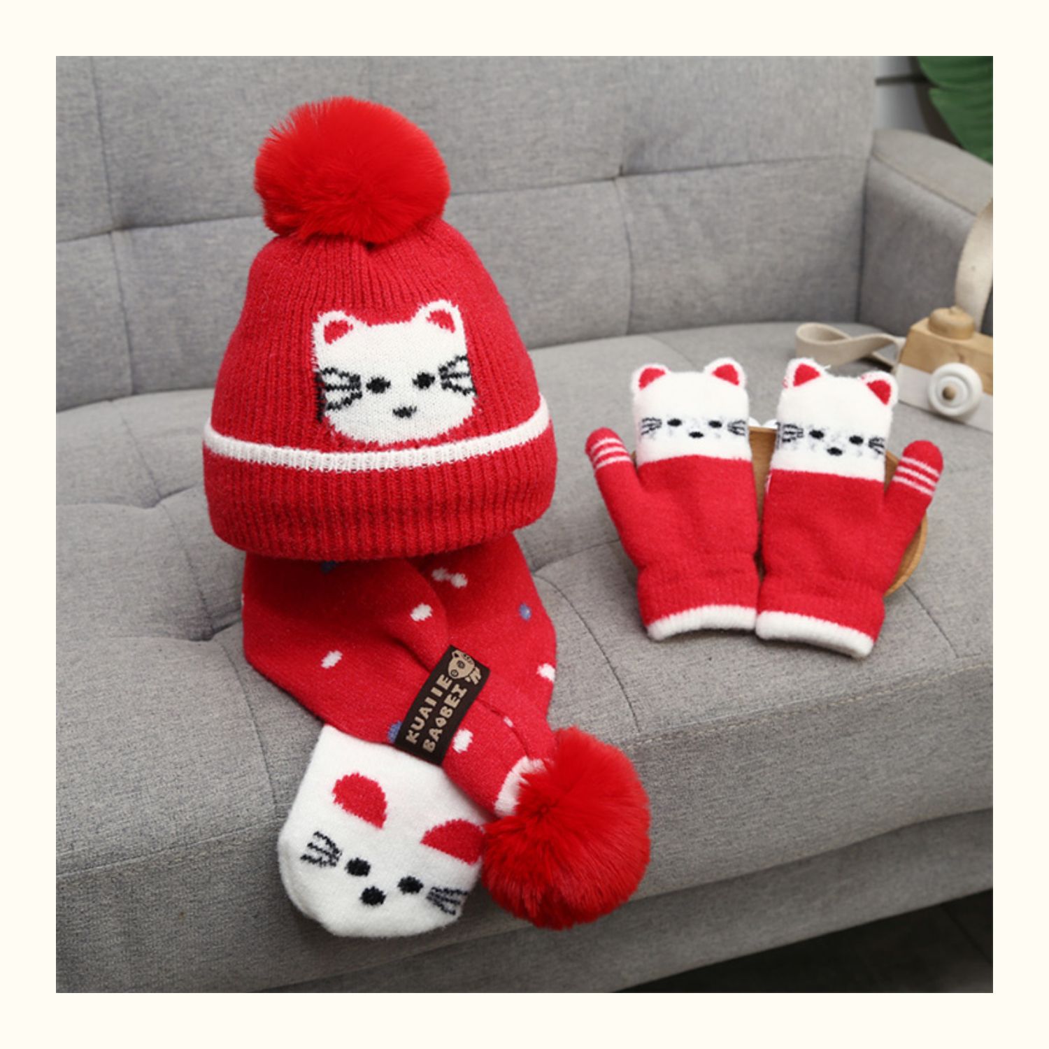 Kid's Cartoon Style Cute Cartoon Wool Cap display picture 7