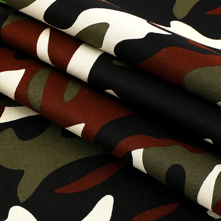 Al por mayor tela uniforme barata tejida de algodón spandex tela de camuflaje