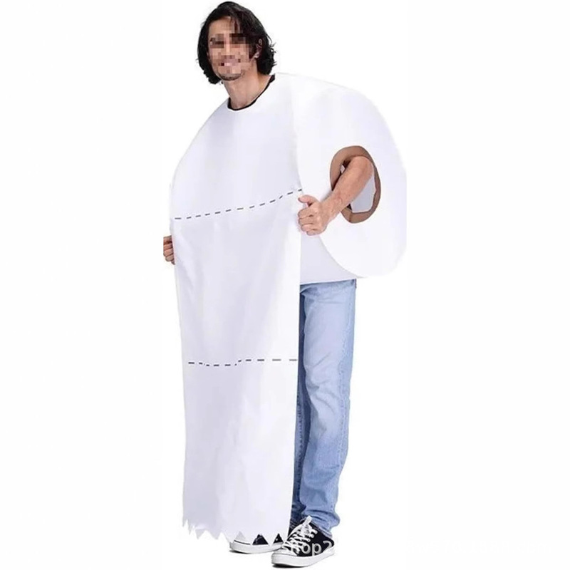 Halloween New Couple Spoof Toilet Paper Costume Toilet Paper Cosplay Masquerade Stage Performance Costume