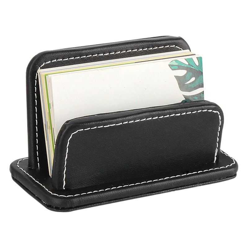 Кожаный держатель для визитных карточек Креативный держатель для визитных карточек Мужской и женский держатель для визитных карточек Настольные канцелярские украшения Офисные принадлежности