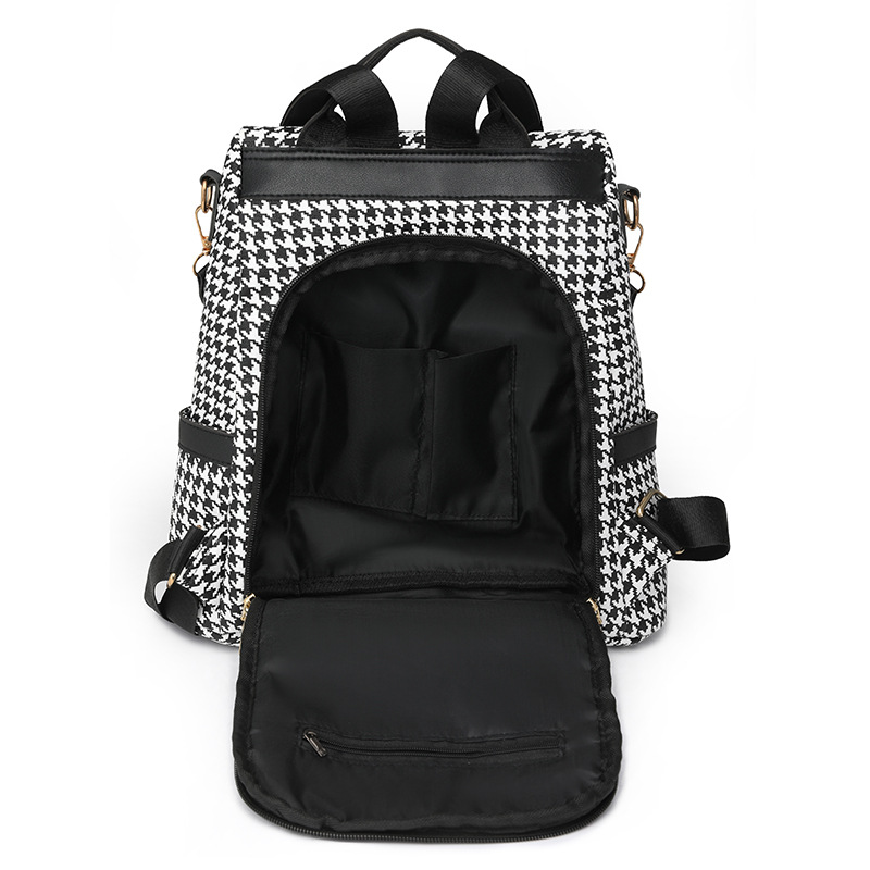 Ventas directas de fábrica 2024 verano nuevas señoras casuales mochila antirrobo moda color contraste mochila de viaje multifuncional