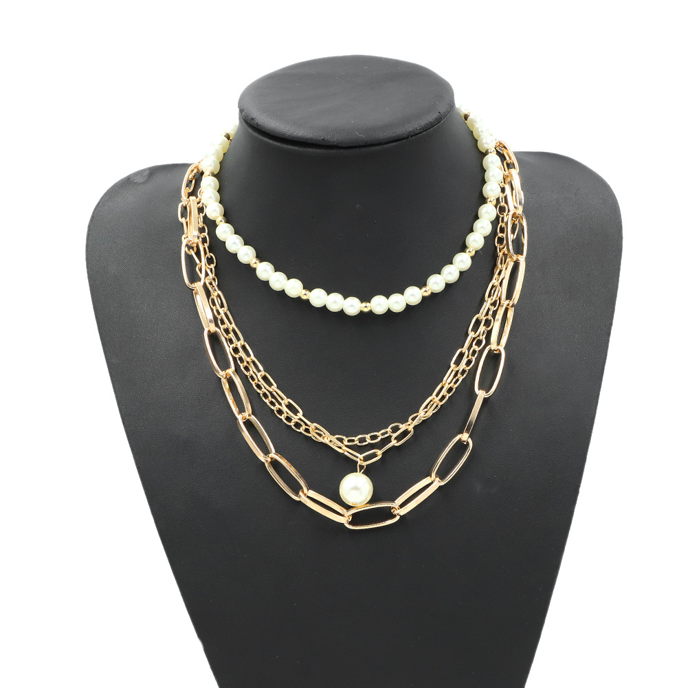 Retro Pearl Simple Fashion Wild Short Necklace display picture 3
