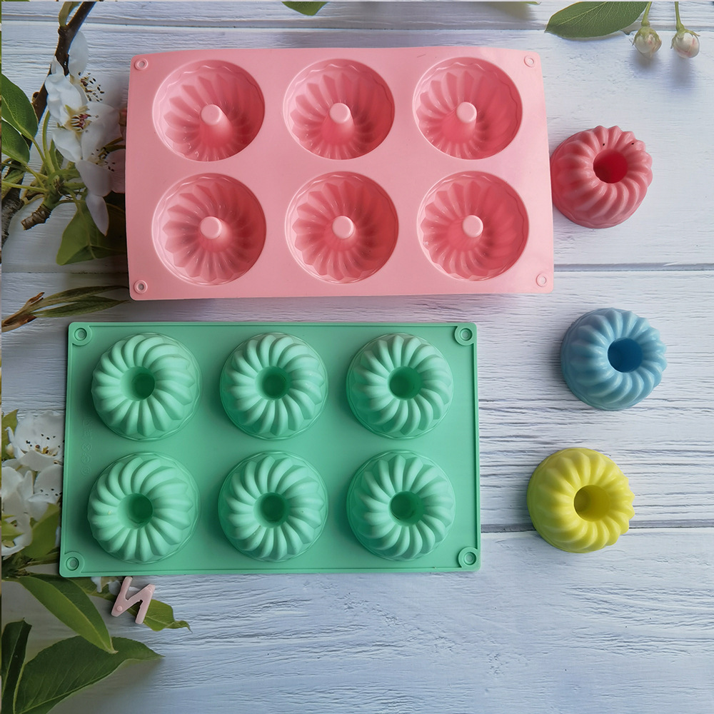 6 Lian Savarin 189 molde de silicona pastel helado pudín molde de postre jabón utensilios