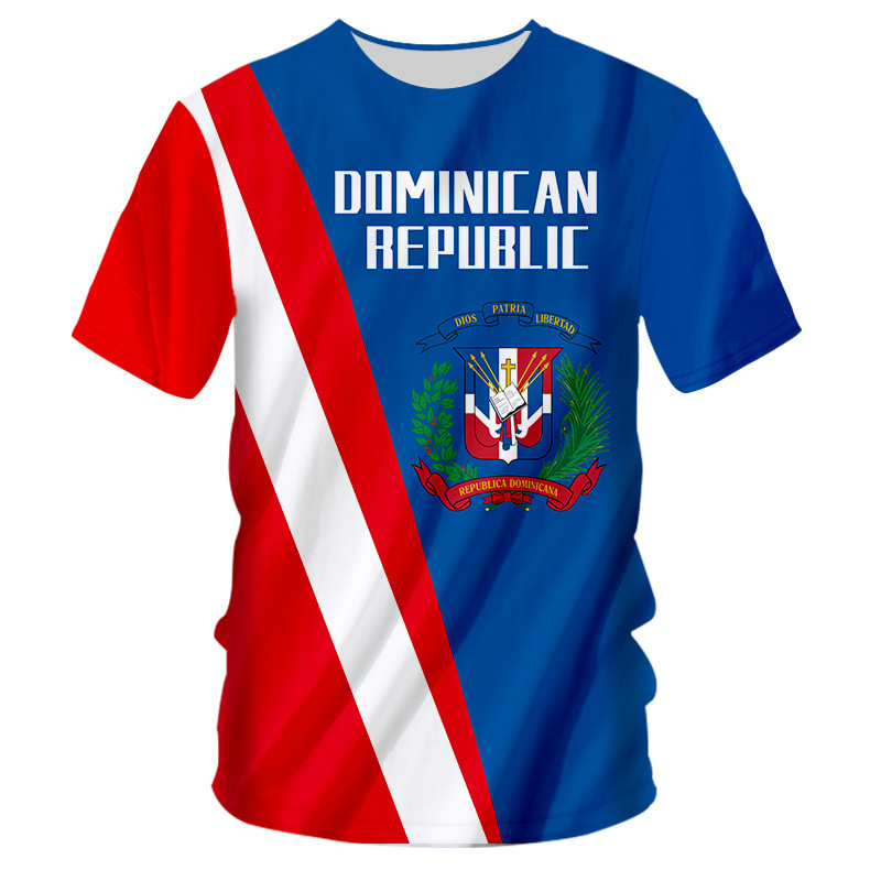 Nuevo Viking Viking transfronterizo Europa y América Impresión digital 3D de manga corta casual para hombres y mujeres Camiseta de fábrica entrega de una pieza