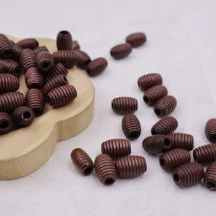 Sheng Lin threaded wood beads diy jewelry accessories loose beads wholesale beaded macroporous beads brown luggage curtain accessories