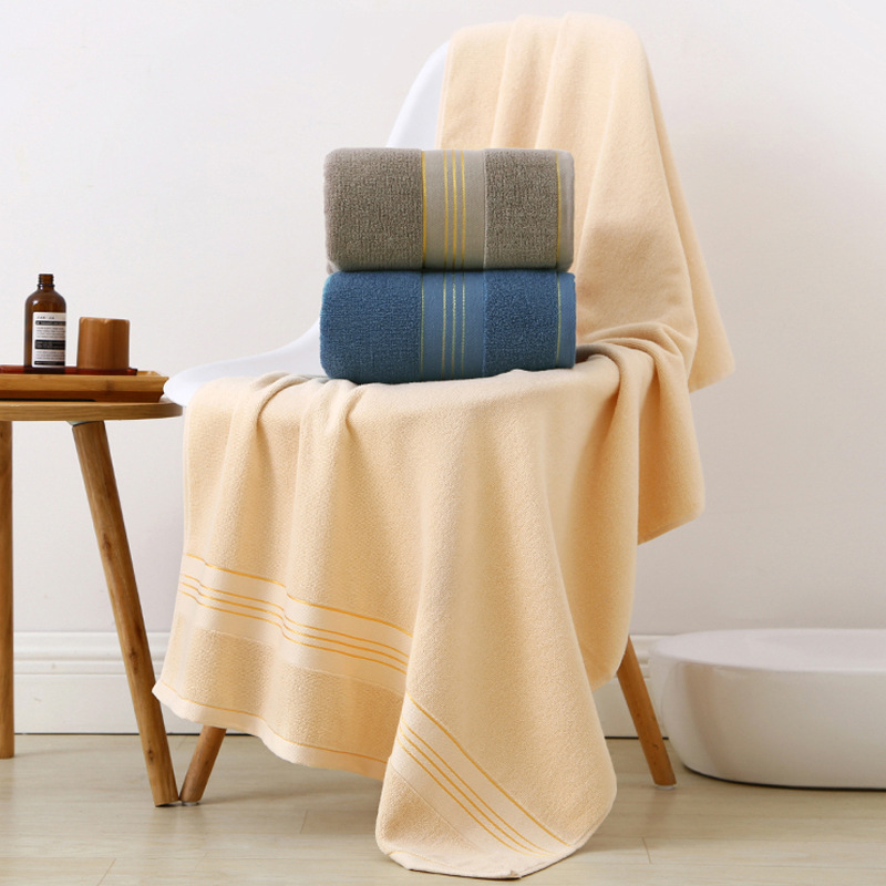 Bath Towel Pure Cotton Wholesale Household Thick Absorbent Non- shedding Company Gift Embroidered Manufacturer Wholesale 100% Cotton Bath Towel