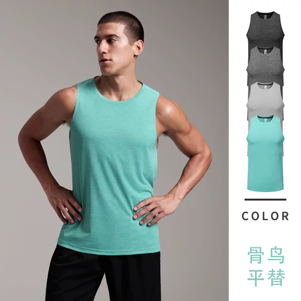 2026 New Model Cross-Border Sports Quick-Dry Vest for Fitness, Breathable, Sweat-Absorbing, Cool Feeling, Bonebird Fabric, Lightweight Men's Top