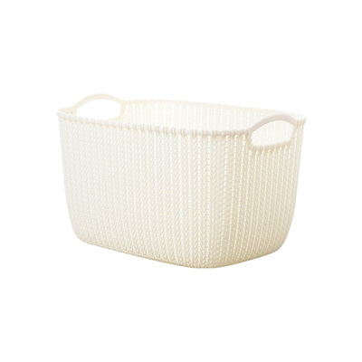 【新人0.01包邮】2个大号仿藤编桌面收纳篮家用杂物零食置物篮