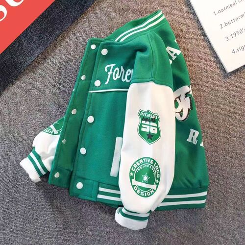 Boys' Spring and Autumn Casual Jackets  Autumn New Children's Autumn Clothes Big Boys Baseball Uniforms Hit the Streets