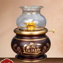 纯铜家用酥油灯招财佛灯财神长明灯油灯灯盏供灯防风液体苏油灯