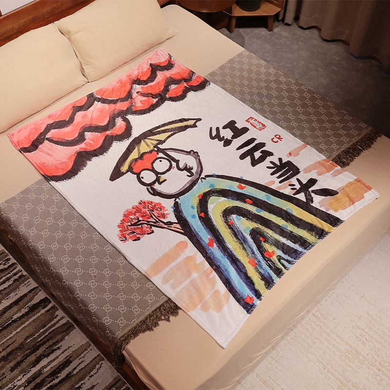 Leche mantas de peluche siesta de oficina delgada mantas de aire acondicionado de coral sofá de franela edredón pequeña cama