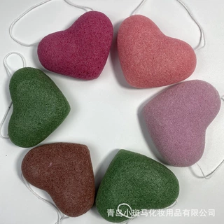 跨境供应魔芋洗脸扑海棉化妆卸妆洗脸洁面粉扑魔芋海棉现货
