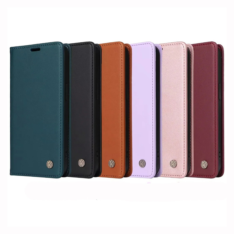 Suitable for samsung S22 strong magnetic suction wallet phone case A23 A33 flip card A03 business M53 protective case