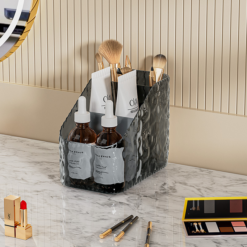 Caja de almacenamiento de cosméticos Caja de almacenamiento de escritorio de gran capacidad Caja de almacenamiento transparente de acrílico Caja de almacenamiento de productos para el cuidado de la piel de lápiz labial