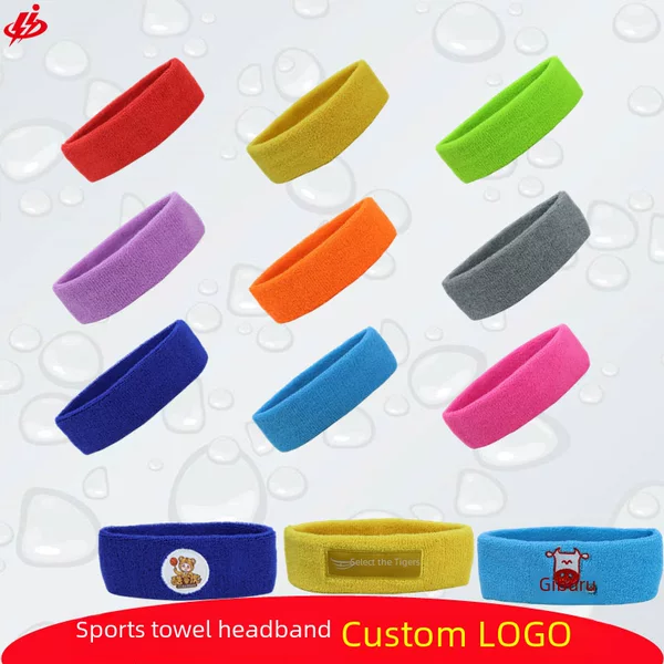 Towel Headband Sports Running Dance Fashion Sweat-Absorbent Multi-Color Manufacturer Wholesale Can Be Used as Logo Pattern