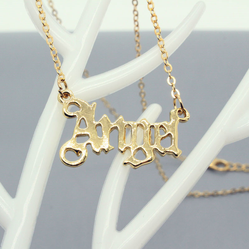 Fashion Letter Pendant Short Clavicle Chain display picture 3