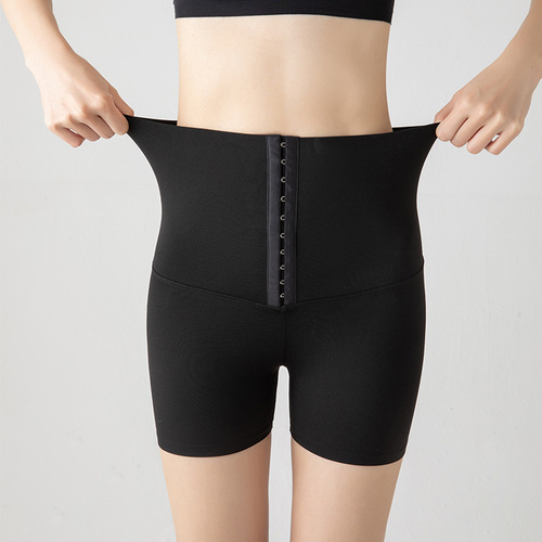 Three-quarter length garter waist barbie pants plus size postpartum abdominal support pants for women, pressure beauty shaping pants without rolling edge, wholesale