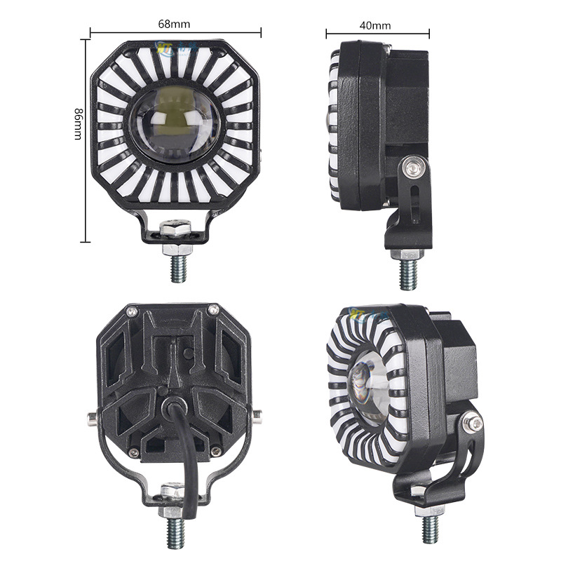 LED colorido diablo ojo luz diurna motocicleta lámpara de luz de carro lámpara de luz de automóvil accesorios de lámpara de luz de carro fundición a presión image 5