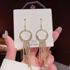 Silver needle, zirconium, fashionable earrings with tassels, silver 925 sample, light luxury style, wholesale