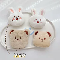 Милый медведь и счастливый кролик мультфильм плюшевая кукла брошь студент школьная сумка украшения автомобиль DIY аксессуары