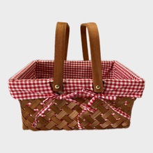 手提花蓝手工编织伴手礼蓝礼品篮竹篮制品花篮批发厂家直销