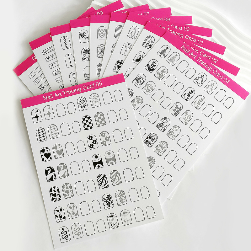 Nail Art Painting Exercise Book, Nail Art Copying Card, Nail Art Painting Practice Board, Nail Art Beginner's Line Drawing