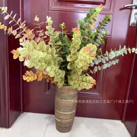 5叉金钱叶酒店家居软装造景假植物森系婚礼布置仿真绿植跨境外贸