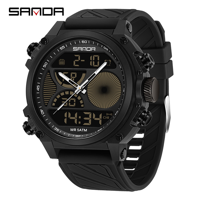 SANDA reloj electrónico nocturna multifuncional al aire libre reloj deportivo despertador impermeable reloj electrónico de fiesta estudiantil