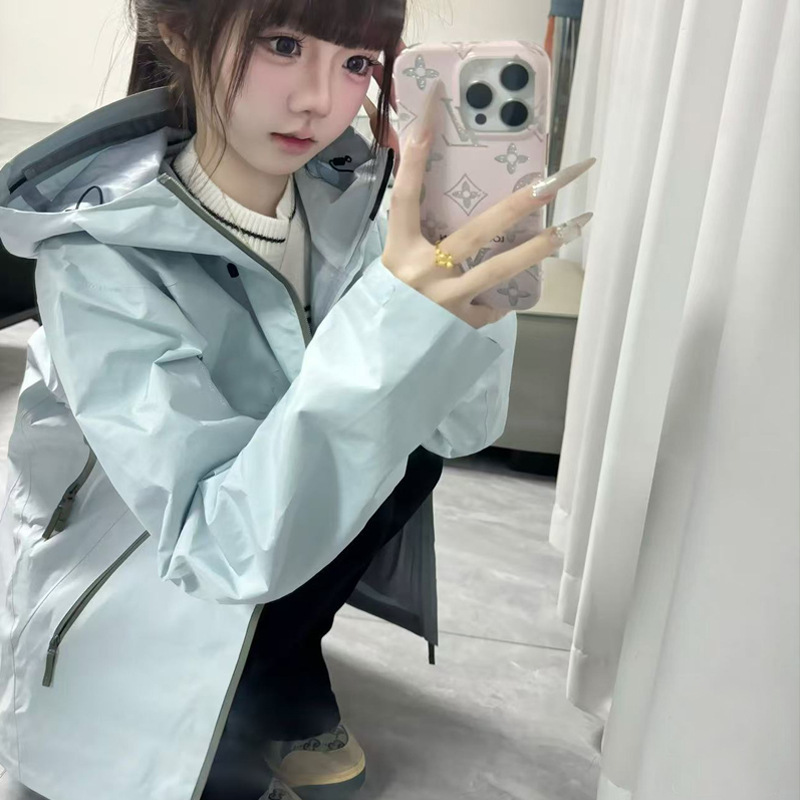 LT系列鸟家同款户外硬壳冲锋衣女款单层防风防水男外套压胶登山服|undefined