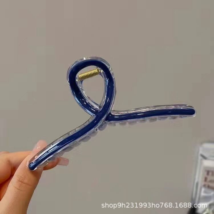 滴油发夹女后脑勺中号11cm盘发中号抓夹鲨鱼夹气质女洗澡发卡饰品|undefined